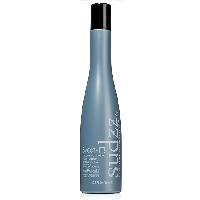 SUDZZFX Smooth Taming Shampoo - Frizz Control, Moisturizing for Damaged Hair, Hair Styling for All Hair Types for Men & Women - Sulfate Free