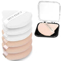 CUPID CARE 6 Pcs Triangle Powder Puff with 2 Travel Cases, Setting Powder Puffs for Face Powder and Foundation, Velour Makeup Puff for Loose Powder Body Powder, Skin-Friendly, Beauty Makeup Tools