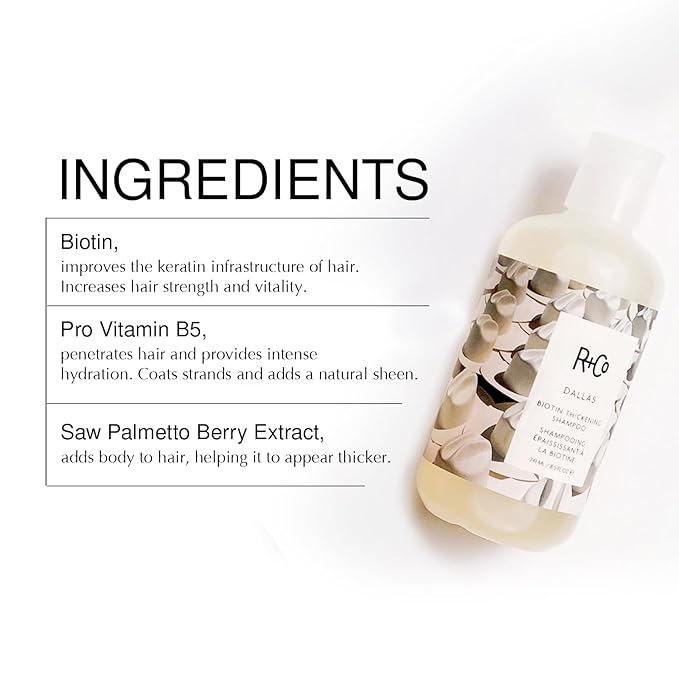 R+Co Dallas Biotin Thickening Shampoo and Conditioner Set, 33.8oz (2 Pack)