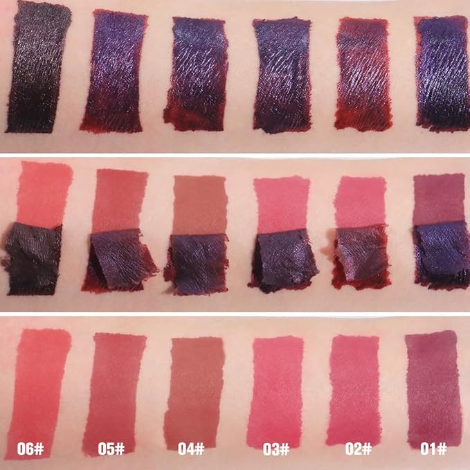 IATMOMOD Matte Liquid Lip Stain Peel Off Lip liner Tattoo with Tweezer, Mauve Red Liquid Lipstick Lipstain Long Lasting Waterproof for Women, Highly Pigmented Not Faded Smudge-proof Easy to Apply, 02