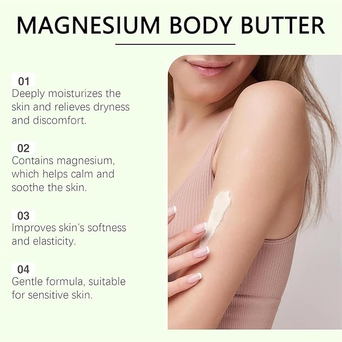 Neuropathy Cream, Magnesium Body Butter, Magnesium Cream Deeply Skin Moisturize Keep Skin Soft & Smooth for All Skin Types (1pcs)