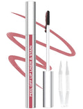 QCMME Lip Liner Stain Peel Off with Tweezer, Long Lasting Matte Lip Tattoo, Highly Pigmented Color Lip Makeup, Waterproof, Transfer-proof Lipstain for Women, Nude Pink