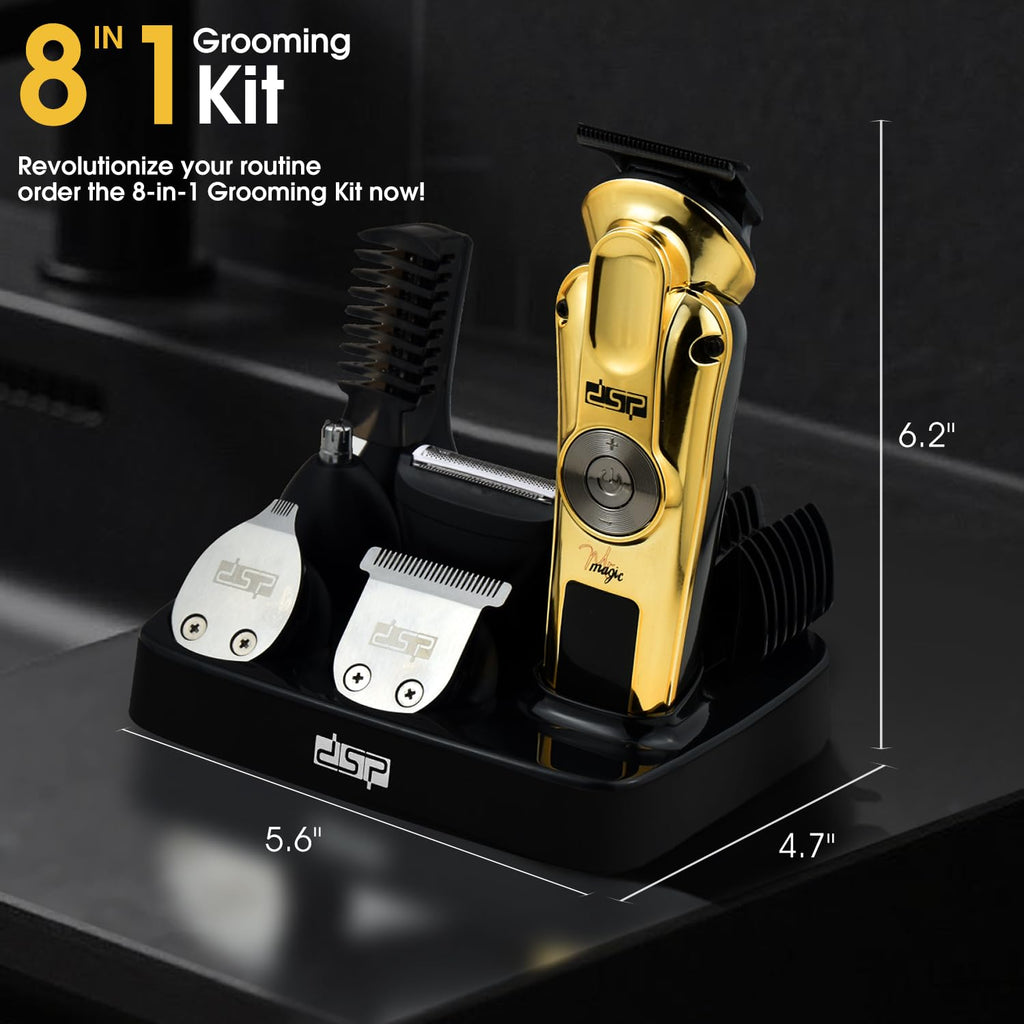 DSP 6-in-1 Grooming Kit for Men, Cordless Rechargeable Trimmer Set