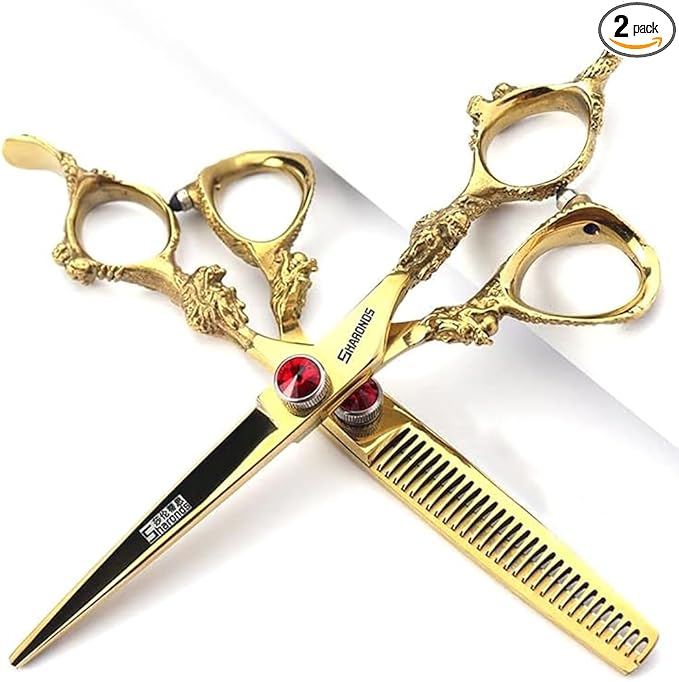 6 Inch Hairdressing Scissors Set, Hair Clipper(6 Inch Gold Set)