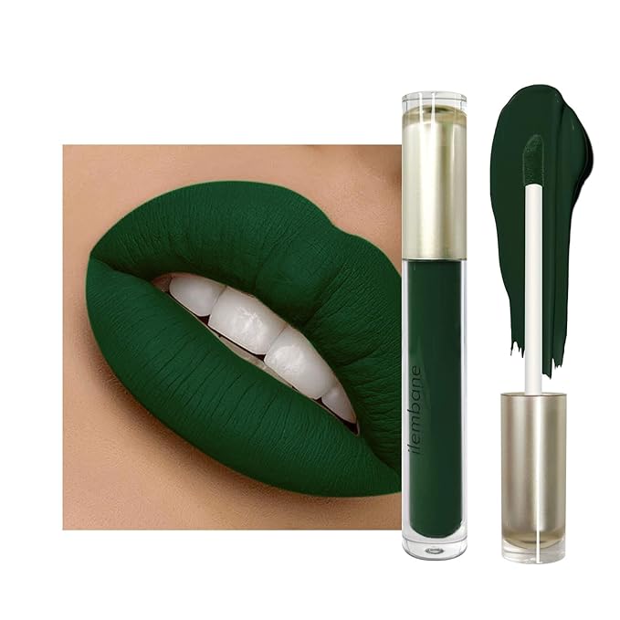 ilembane Forest Green Matte Liquid Lipstick Long Lasting - Mystic Green