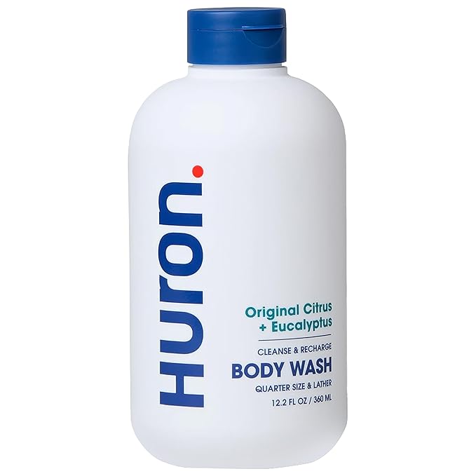 Huron Body Wash: Citrus + Eucalyptus Scent, Non-Toxic & Hydrating; 11.3oz