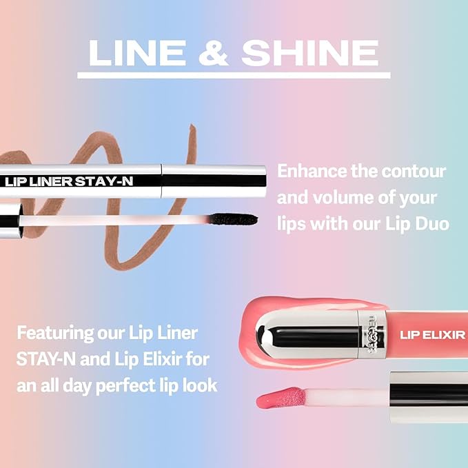 Sacheu Lip Elixir Hydrating Lip Gloss, High-Shine, Clear & Sheer Pink