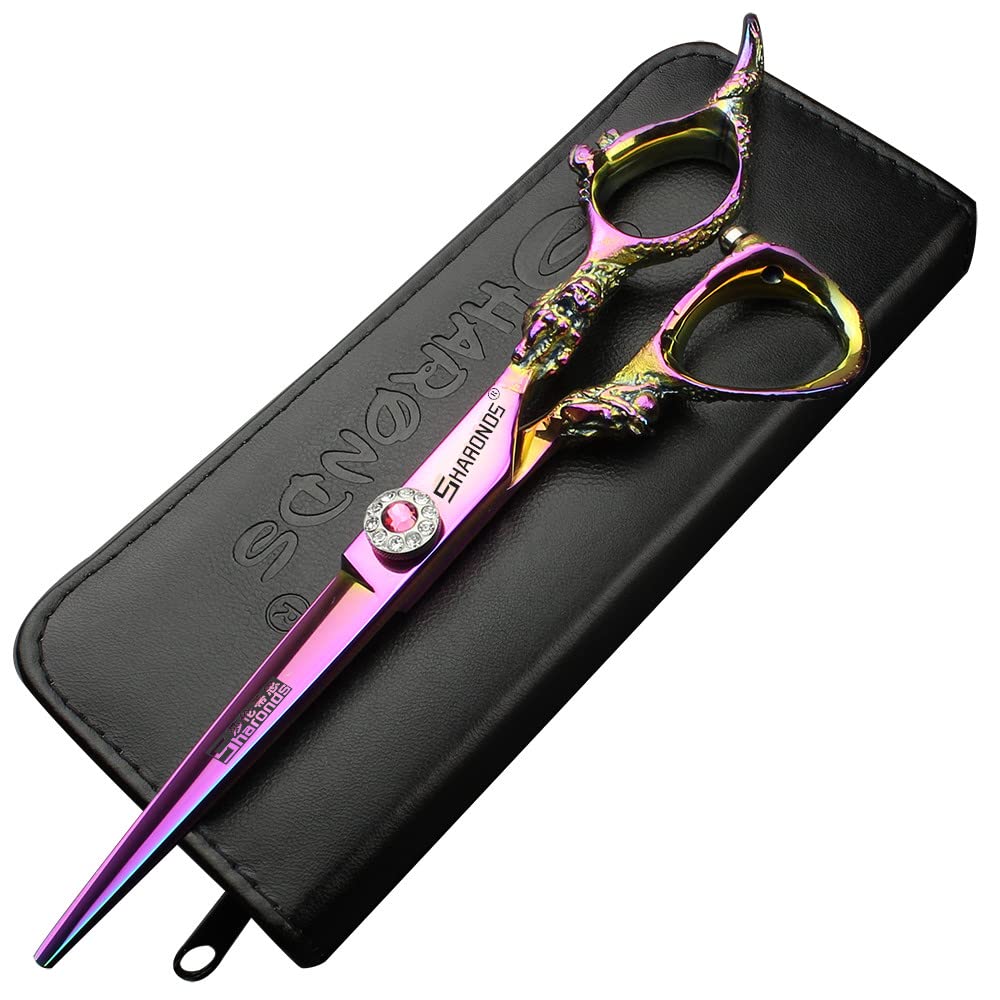 Hairdressing Scissors 6/7/8/9 Professional and Efficient Scissors (7-Inch 2-Piece Set-A)