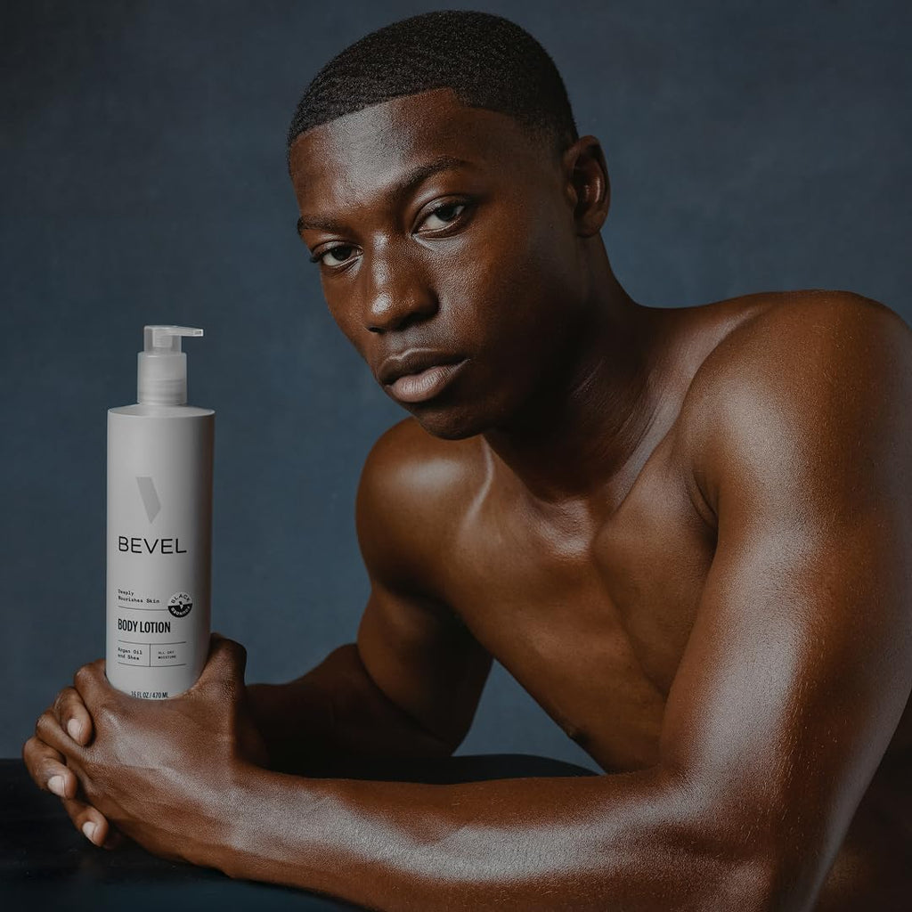 Bevel All Day Body Lotion for Men with Shea Butter and Argan Oil