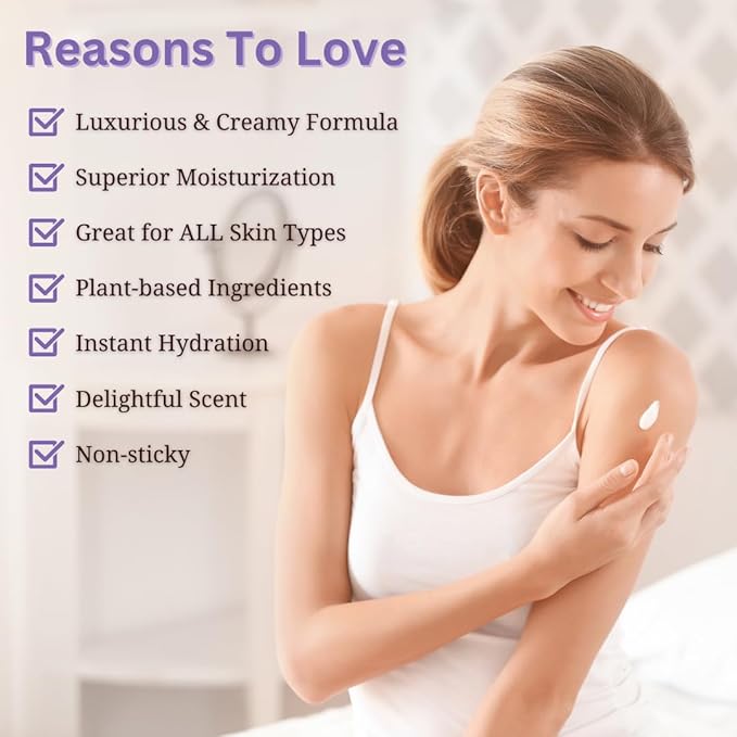 Natural Escapes Lavender Hand & Body Lotion for Dry, Sensitive Skin, 8oz