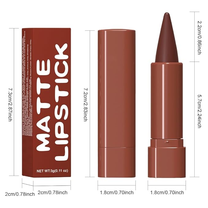 BINGBRUSH Lip Liner Pencil Set, Matte Lipstick Set, Cone Tip Line&Fill,2pcs