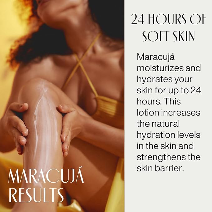 natura - Ekos Passion Fruit Relieving Body Lotion - Calming Lotion - 24 Hours of Hydration - Essential Fatty Acids - Vegan Skin Care - Brazilian Beauty Secrets - 13.5 fl oz (400ml)