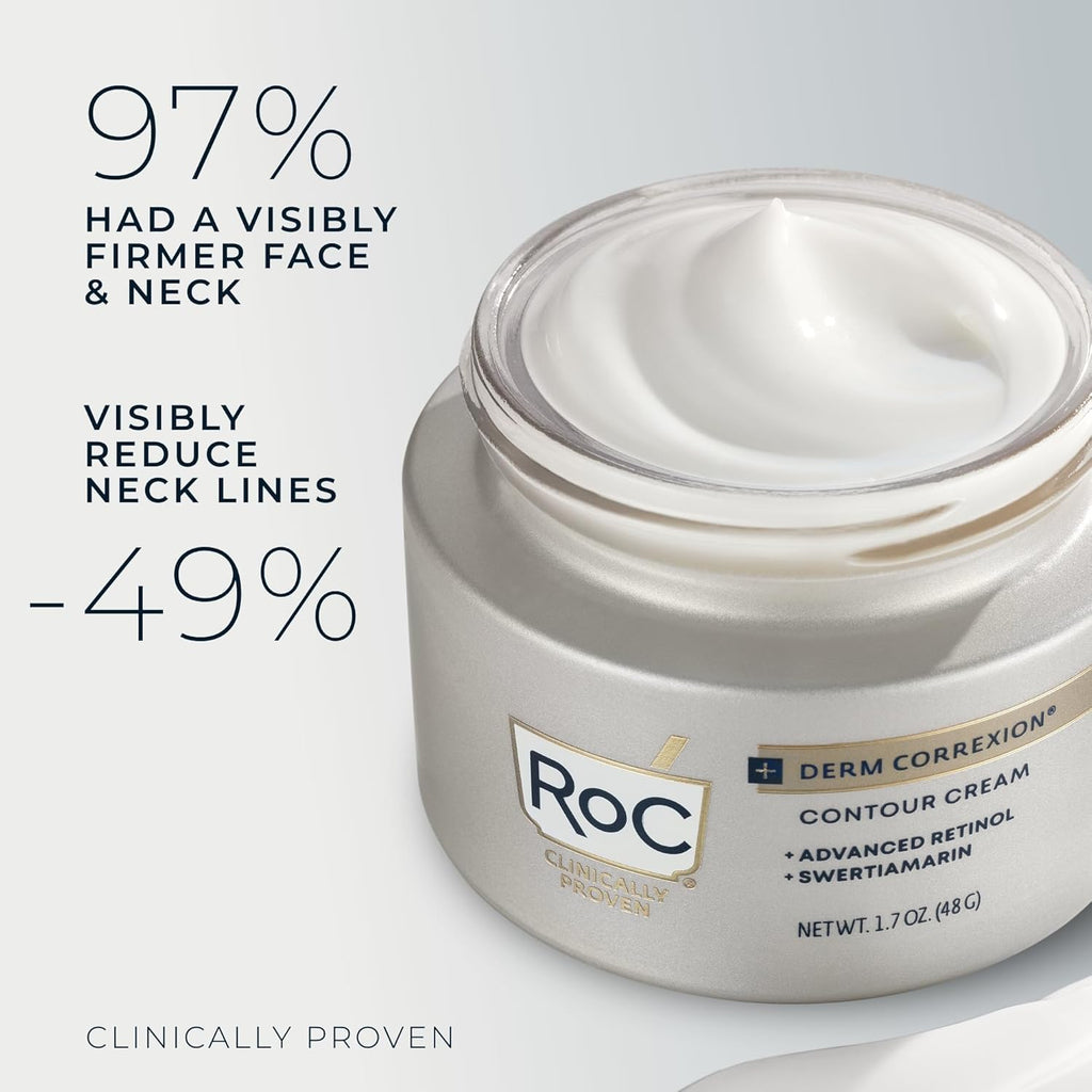 RoC Derm Correxion Neck Cream, Retinol + Hyaluronic Acid, Firming, 1.7 oz