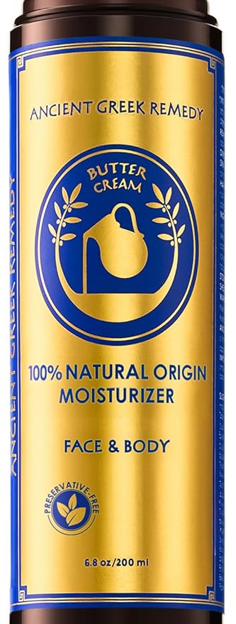 Organic Face Moisturizer for Dry Skin, Hydrating Facial & Body Butter Cream