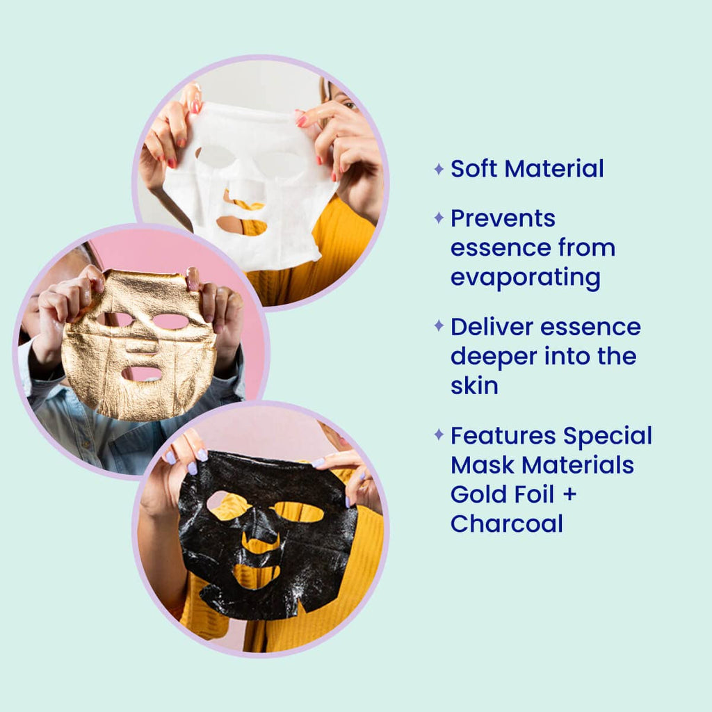 FACETORY K Beauty Face Mask Skin Care - BEST OF 7 COLLECTION Sheet Mask Set (14 pc) | Natural Premium Korean Face Mask For All Skin Types - No Sulfates No Parabens