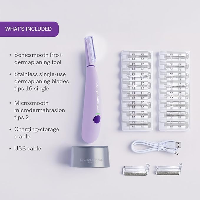 Michael Todd Beauty Sonicsmooth Pro+ Dermaplaning System & Eyebrow Trimmer