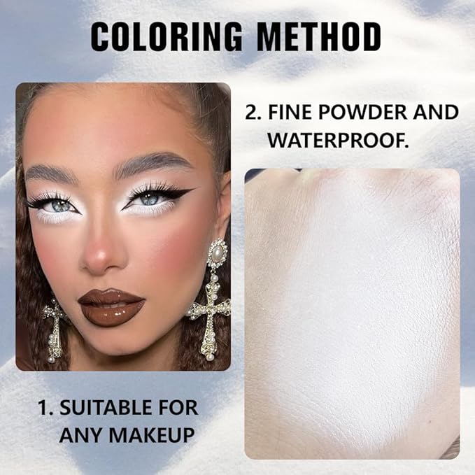 FeiCuiYun Matte Singe Eye Shadow Palette Makeup, Matte White Monochrome Eyeshadow For Older Women, Mini Pressed Monochrome Pigmented Waterproof Sombras Para Ojos, Vegan, Talc, Paraben & Cruelty Free