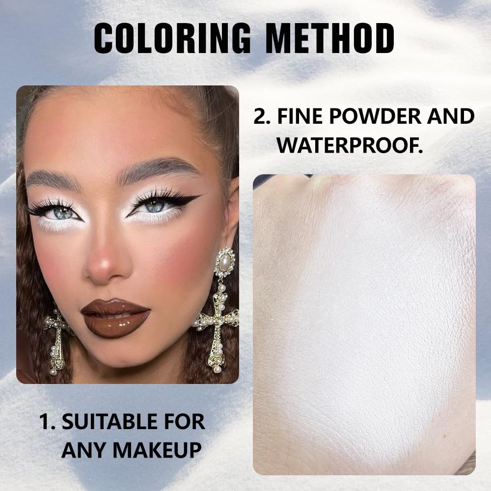 FeiCuiYun Matte Singe Eye Shadow Palette Makeup, Matte White Monochrome Eyeshadow For Older Women, Mini Pressed Monochrome Pigmented Waterproof Sombras Para Ojos, Vegan, Talc, Paraben & Cruelty Free