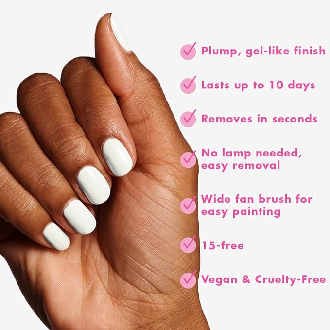 Olive & June Long Lasting Nail Polish, HD Crisp White