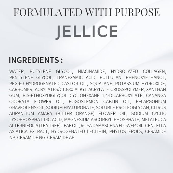 JELLICE Collagen Tripeptide Face Serum – Anti-Aging & Firming Formula with Niacinamide, Hyaluronic Acid & Centella – Deep Hydration & Smoother-Looking Skin – Japanese Beauty – 1.01 fl oz