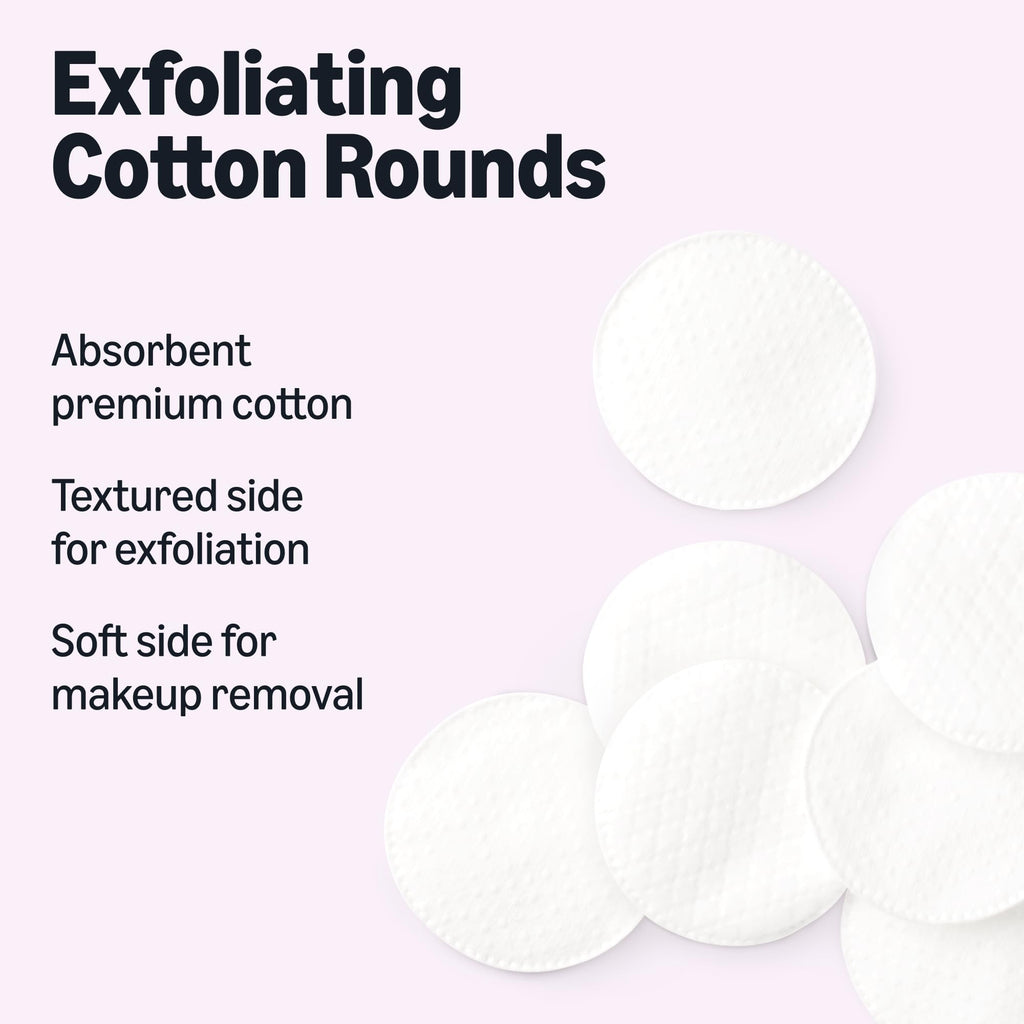 Amazon Essentials Exfoliating Cotton Round, 600 Count (6 Packs of 100) (Previously Amazon Basics)