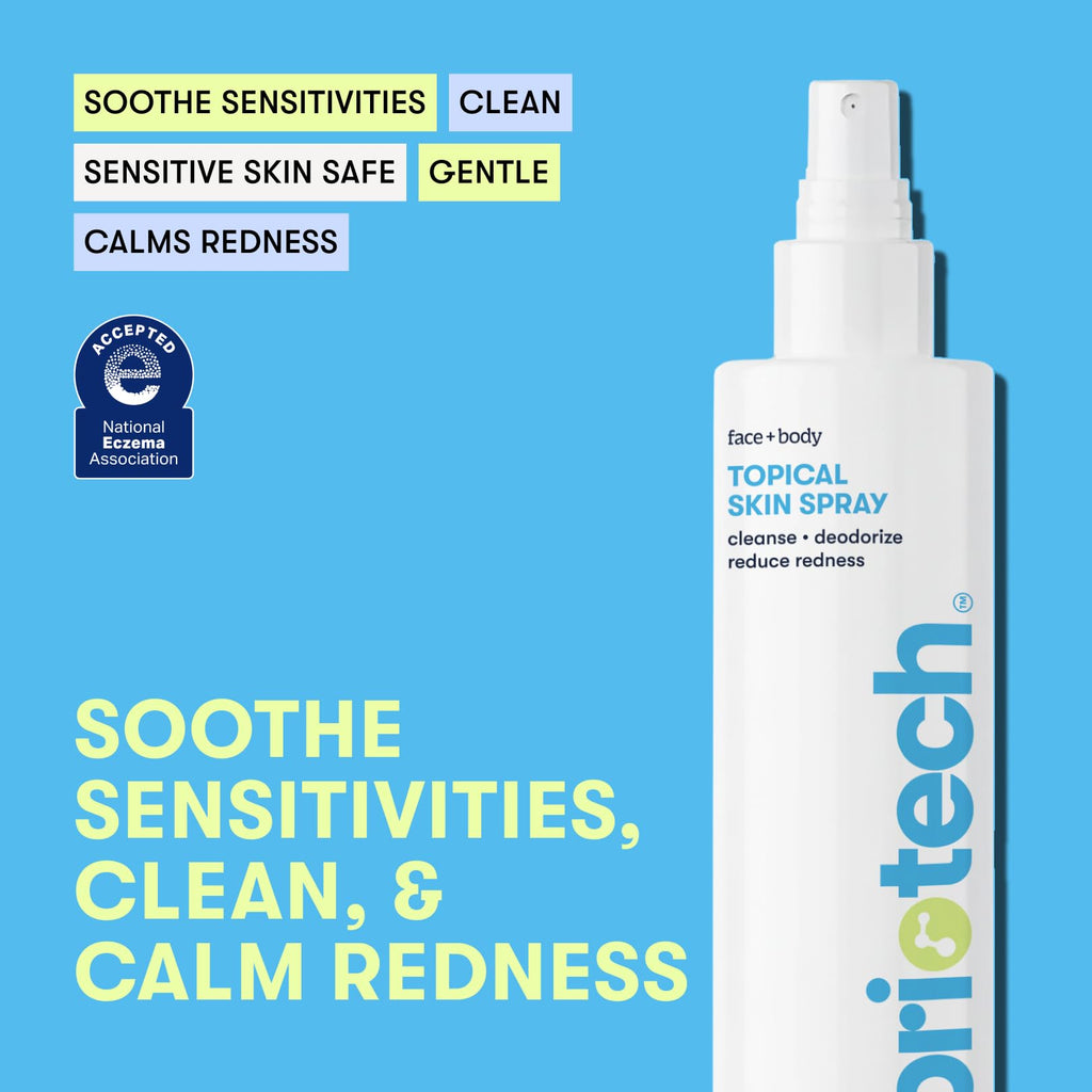 BRIOTECH Topical Skin Spray, Hypochlorous Acid Spray for Sensitive Skin, HOCl Facial Mist, Full Body Support Against Irritation, Calm Redness, Soothe Foot & Scalp, 2 oz Travel Size