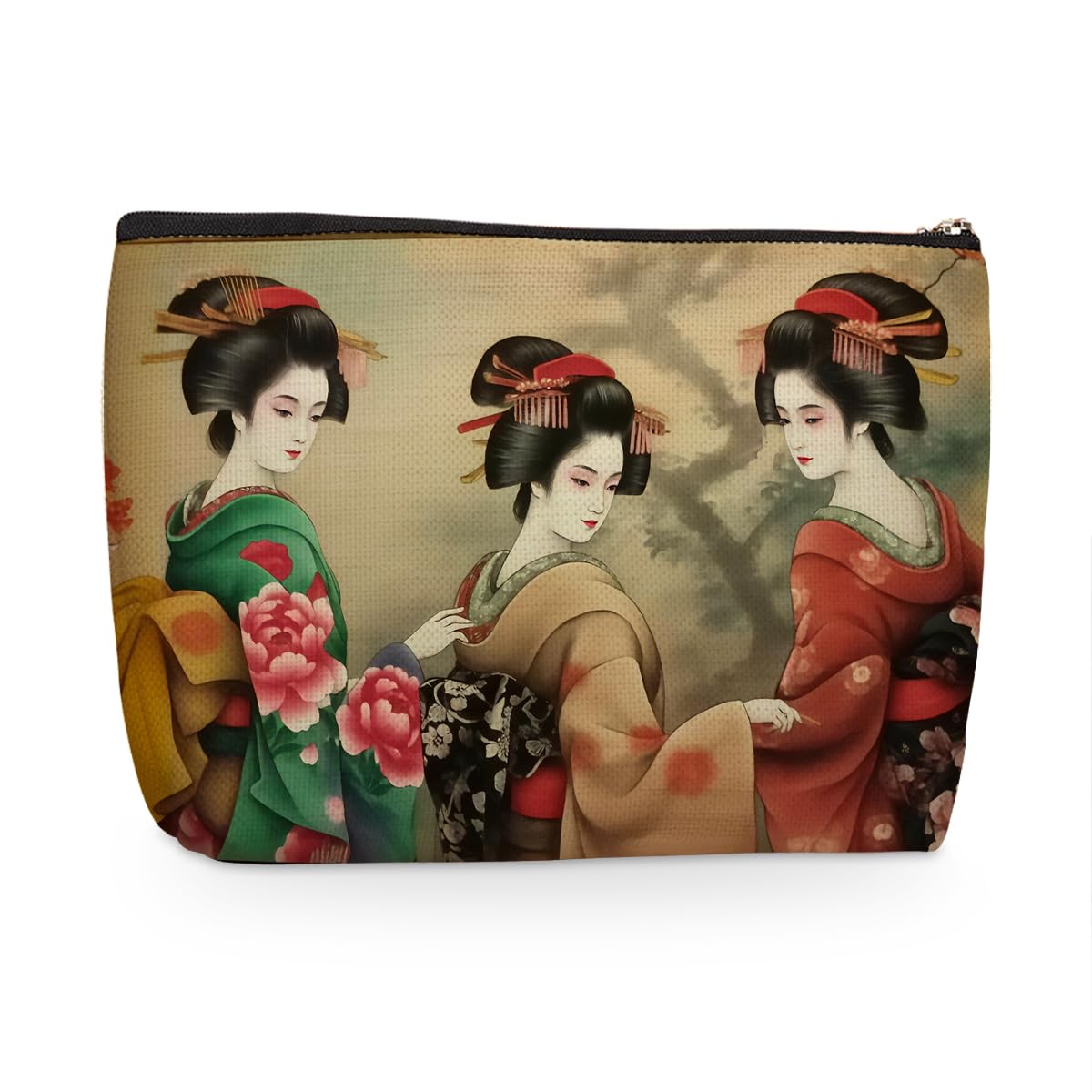 Wenboco Japanese style Woman Makeup Bag, Large Capacity Travel Makeup Case Cosmetic Bags for Women, Portable Pouch Purse Travel Essentials Toiletries Accessories, Christmas Birthday Gifts for Women