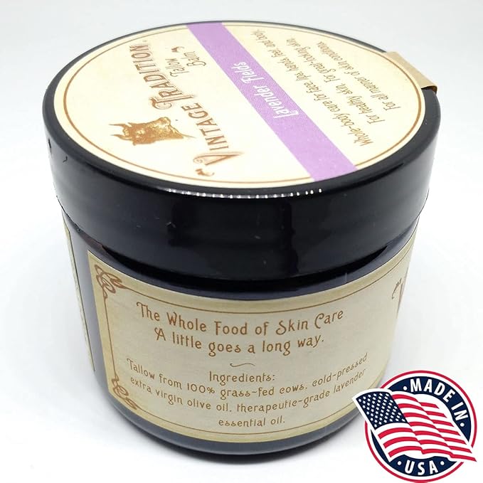 Vintage Tradition Lavender Grass-Fed Tallow Balm | All-Purpose 2 oz