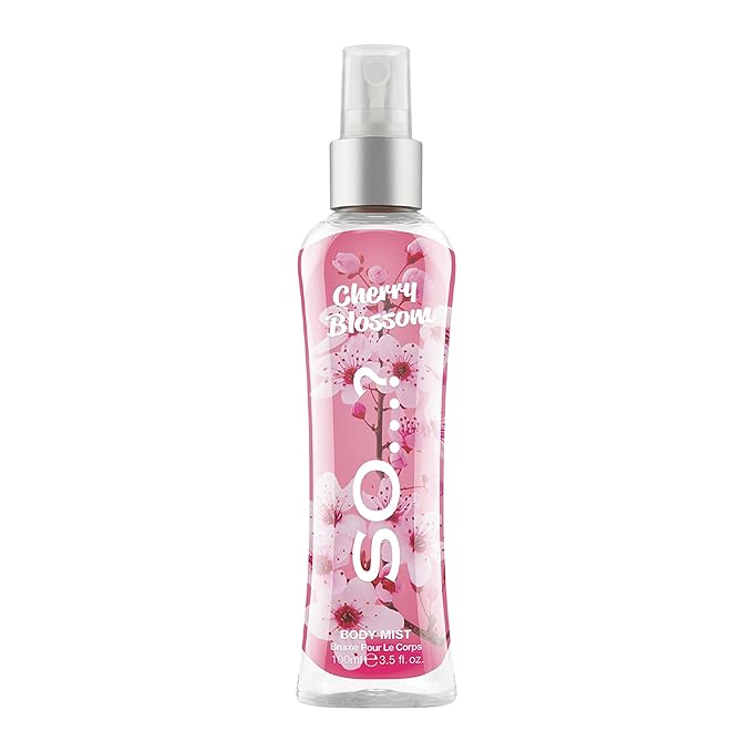 Cherry Blossom Body Mist by So…? - Floral Perfume for Women - Peach, Rose, Cedarwood Notes - Body Spray for Women - Gifts for Women - 3.5 oz