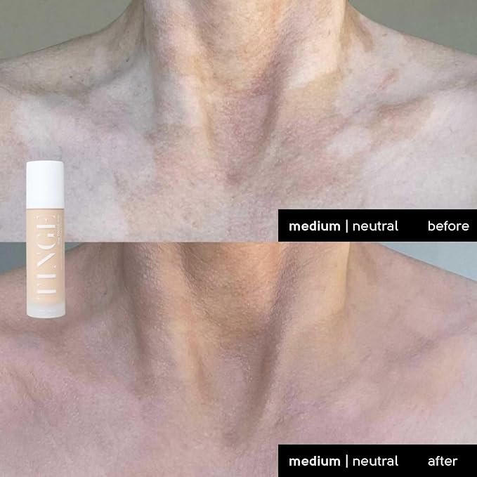 Tinge Body Makeup, Water & Transfer Resistant, Medium Coverage Cream, Lasts Up to 48 Hours, For All Skin Types, Fragrance Free, Vegan, American Made, 3.38 Fl Oz. - Medium Cool