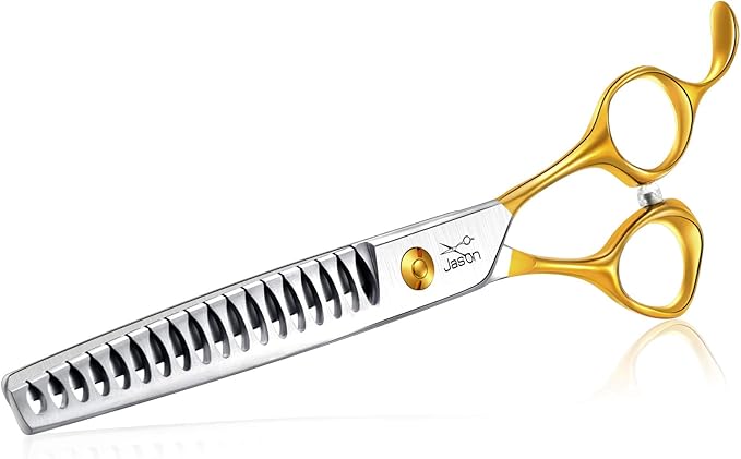 JASON Dog Grooming Chunker Scissors - 7" Blending Thinning Shears Trimming