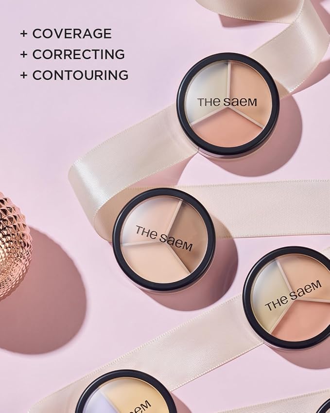 THESAEM Cover Perfection Triple Pot Concealer, 04 Tone Up Beige
