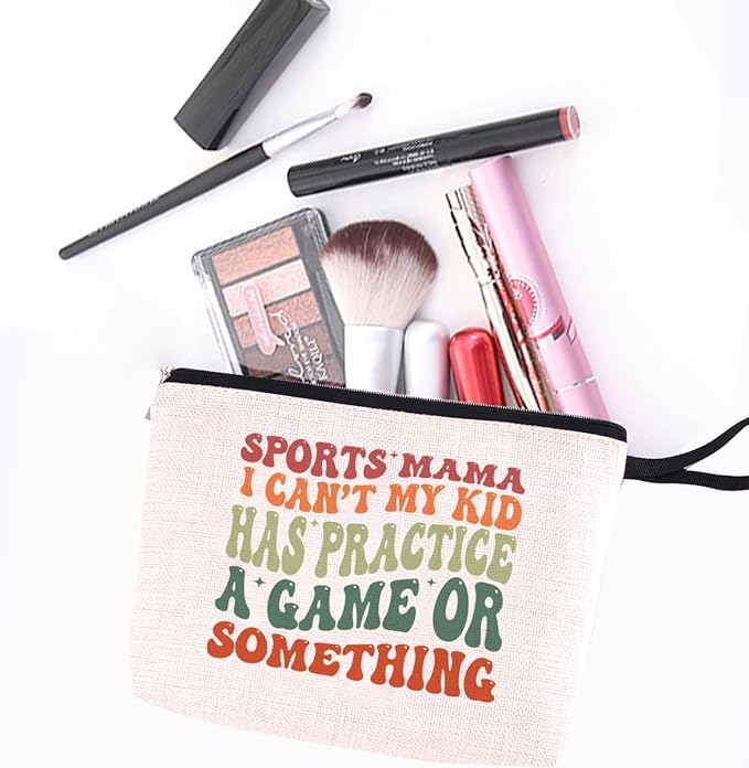 Sports Mama Makeup Bag for Mom Gifts Funny Mama Mother Gifts for Women