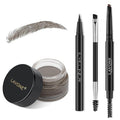 LAVONE Eyebrow Makeup Kit, Waterproof Brow Pencil, Pomade, Eyeliner - Grey