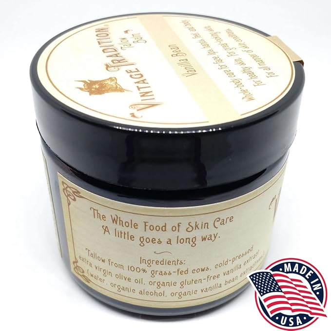 Vintage Tradition Mild Vanilla Grass-Fed Tallow Balm | All-Purpose 2 oz