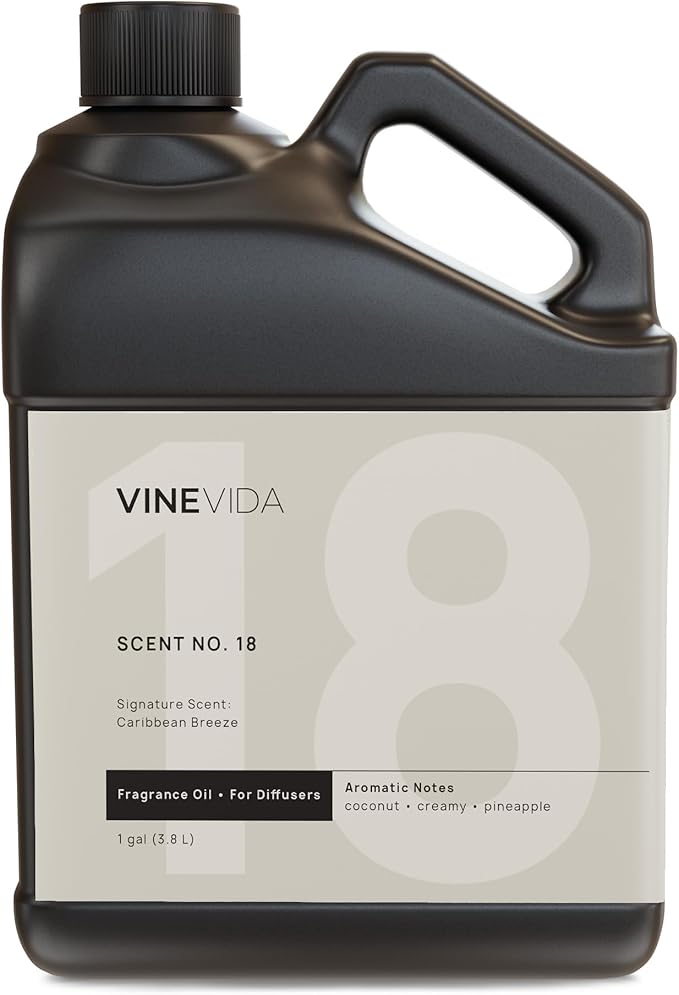 VINEVIDA Caribbean Breeze Fragrance Oil for Cold Air Diffusers - [128 Fl Oz] - Essential Oils for Diffuser Oil Refill & Air Freshener Room Spray