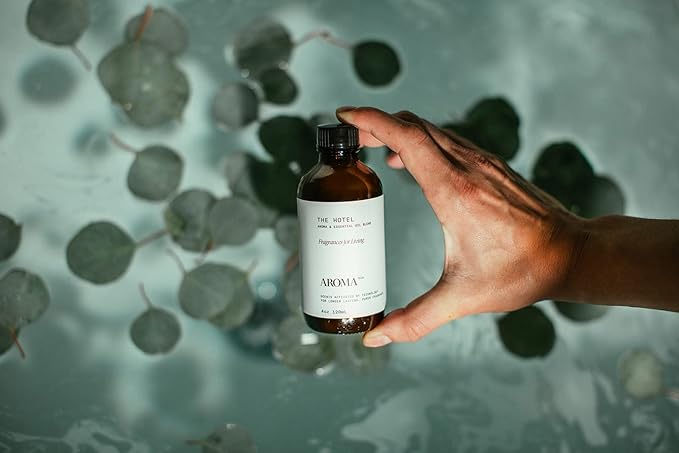 AromaTech The Hotel & White Tea & Thyme Set | Aroma Diffuser Essential Oils Blend of The Hotel Peach, Red Rose, Pine Thyme, Amber - 120 Milliliter
