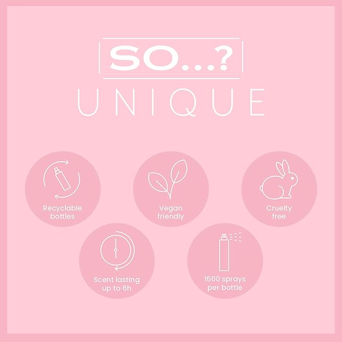 So...? Unique Body Mist - White Blossom for Women - 5.1 oz Body Mist - Pack of 3