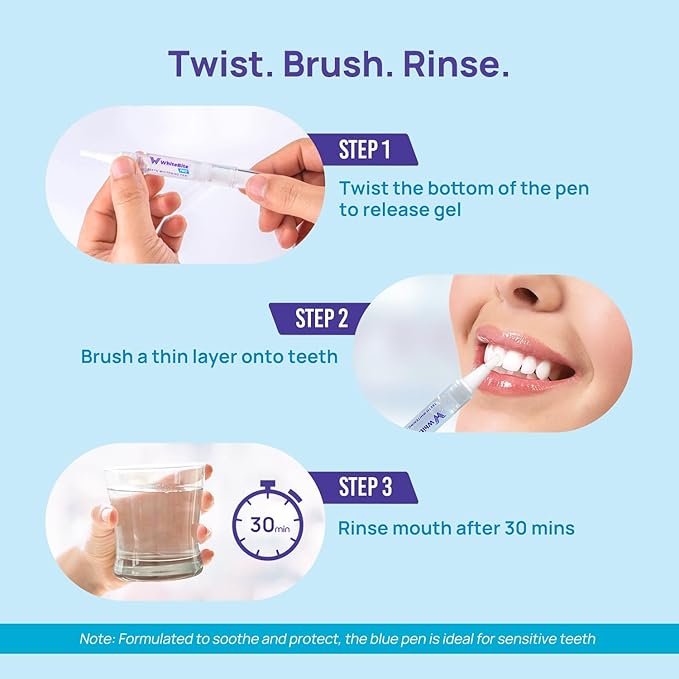 WhiteBite Pro Teeth Whitening Pens for Sensitive Teeth (4 Pens)