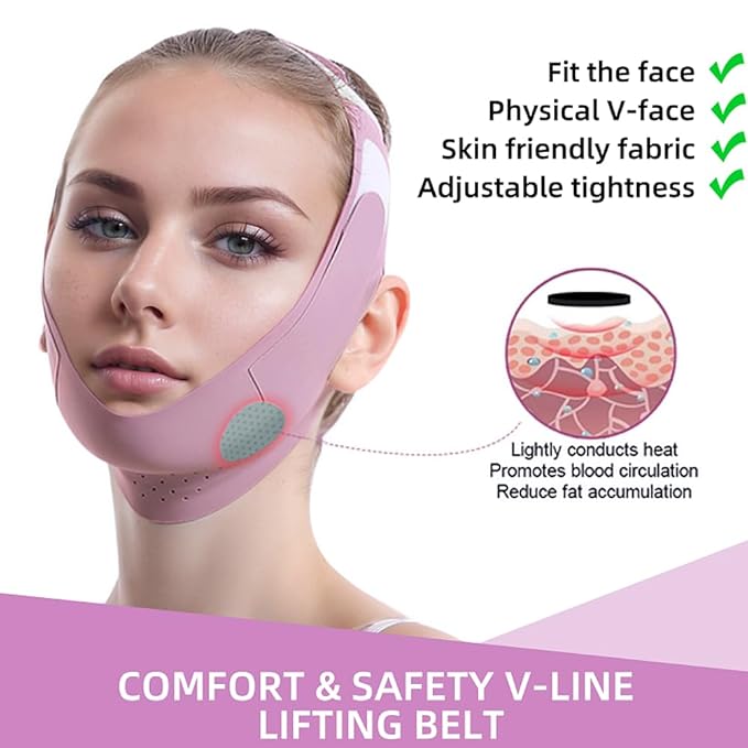 ROWMATE Graphene Chin Up Mask V Shaped Face Mask Chin Strap for Sleeping