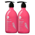 Luseta Keratin Shampoo and Conditioner for Color Treated Damaged & Dry Hair, Keratin Hair Treatment for Smoothing, Nourishing & Strengthening, Color Safe, Free of Sulfates and Gluten 2 X 16.9Oz