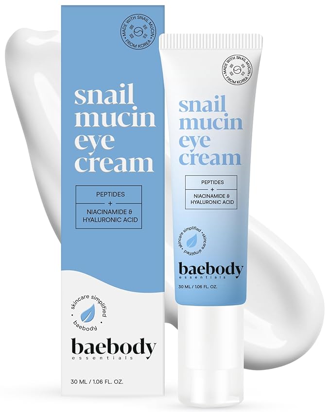 Baebody Snail Mucin Eye Cream with Peptides, 30 ml/1.06 fl oz