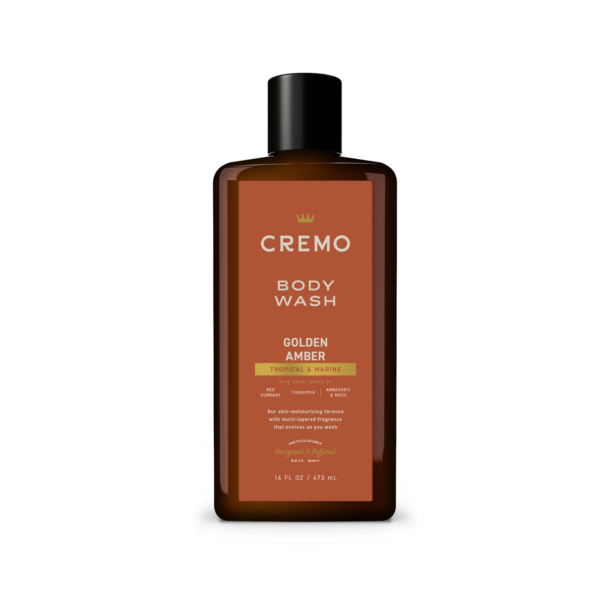 Cremo Body Wash for Men, Bourbon & Oak, 16 Fl Oz