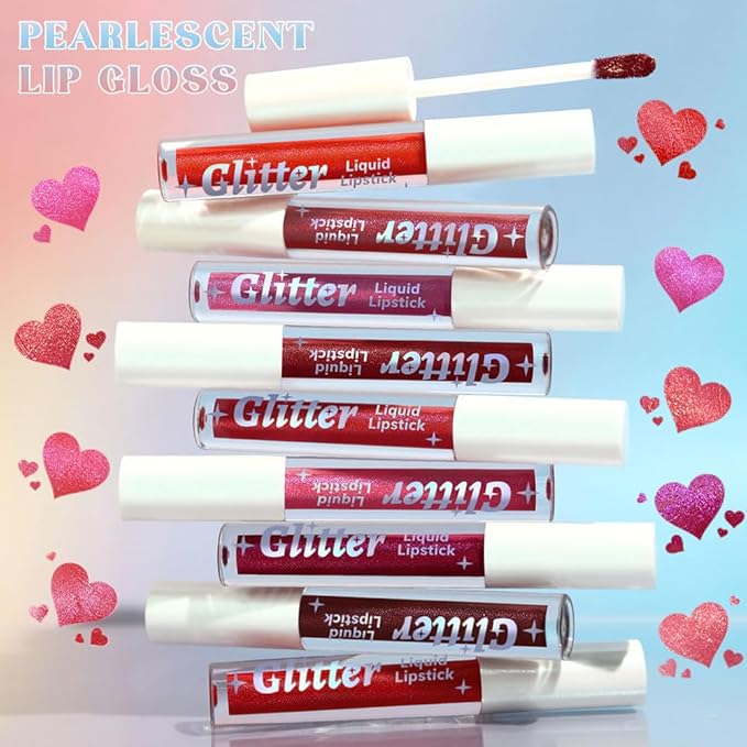 AMY'S DIARY Glitter Liquid Lipstick, Shimmer Metallic Lip Gloss, Long-Lasting Waterproof Lip Color, High Shine Sparkle Makeup,Lip makeup for woman (Lavender Gleam3#)