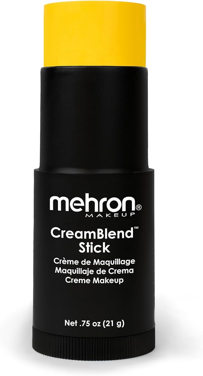 Mehron Makeup CreamBlend Stick - YELLOW, Cream Face Paint