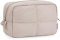 Narwey Puffy Makeup Bag Travel Toiletry Bag, Quilted Cosmetic Bag for Women