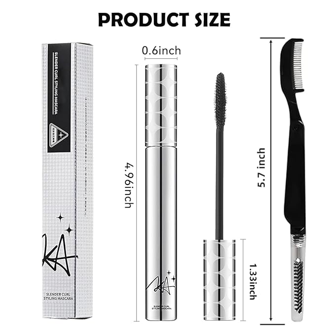 Black Mascara for Older Women 60 Plus, Prime Waterproof Volume and Length for Hypoallergenic Máscara with Long Lasting, Hypoallergenic, Lightweight for Sensitive Eyes-01