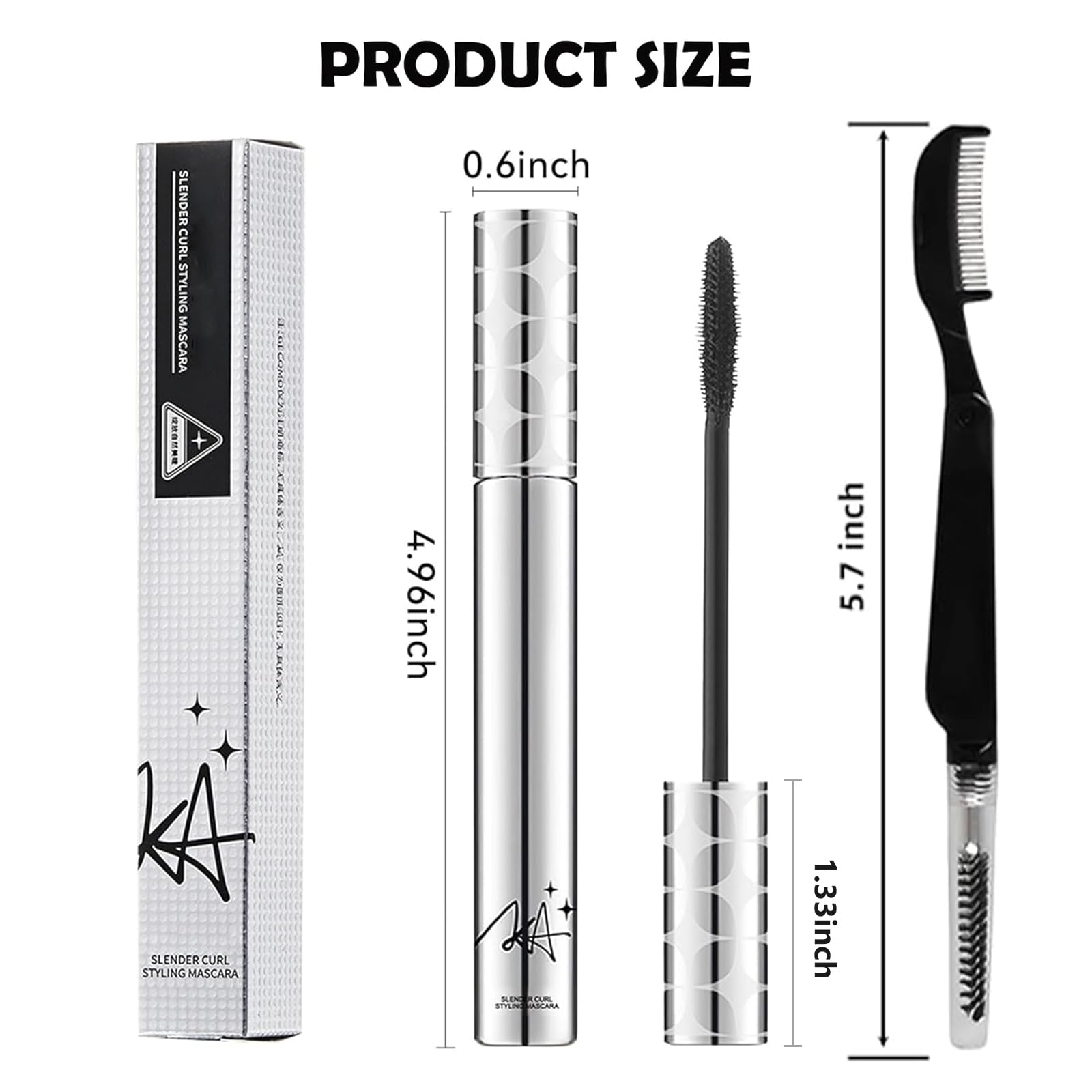 Black Mascara for Older Women 60 Plus, Prime Waterproof Volume and Length for Hypoallergenic Máscara with Long Lasting, Hypoallergenic, Lightweight for Sensitive Eyes-01