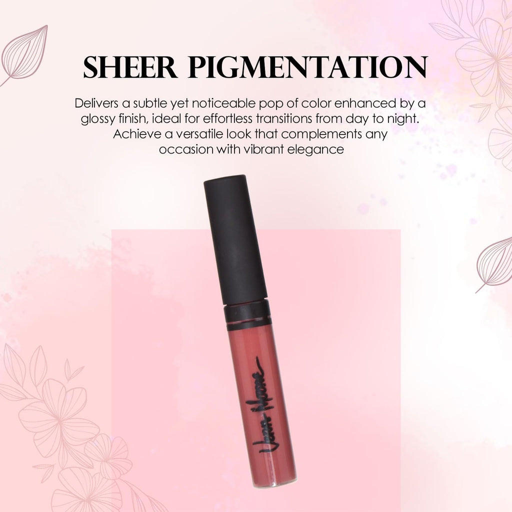 VERA MOORE COSMETICS AND SKIN CARE Lip Gloss, Moisturizing Lip Color with Shimmer for Long Lasting Shine, Lightweight Lip Stain, Girls Non-Sticky Lip Gloss with Aloe Vera, W/Vitamin C, E (Autumn)