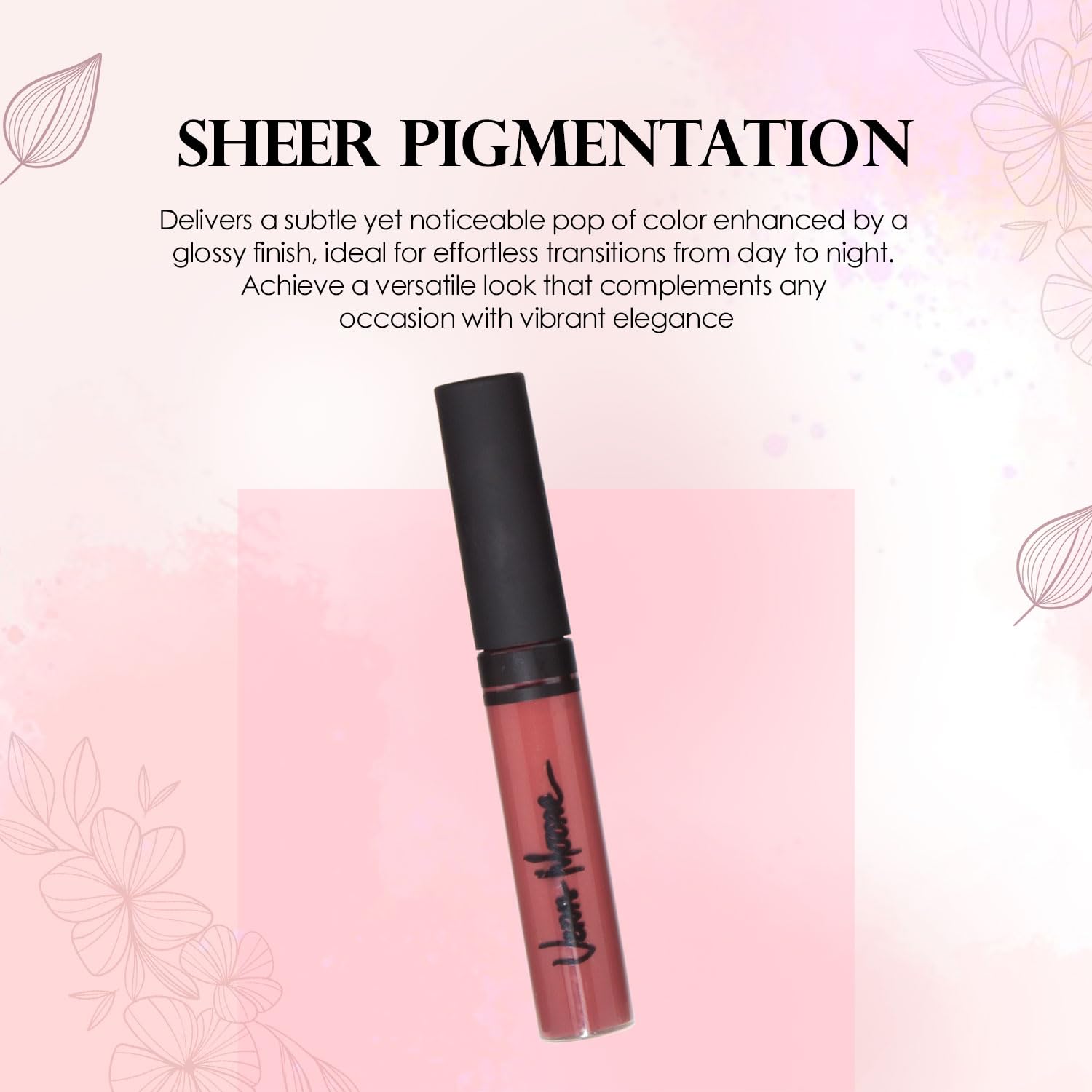 VERA MOORE COSMETICS AND SKIN CARE Lip Gloss, Moisturizing Lip Color with Shimmer for Long Lasting Shine, Lightweight Lip Stain, Girls Non-Sticky Lip Gloss with Aloe Vera, W/Vitamin C, E (Autumn)